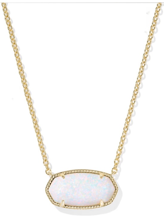 Kendra Scott Jewelry - Kendra Scott Elisa Statement Gold White Opal Pendant Necklace- NWOT